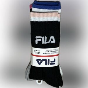 Fila Cushioned Sole Unisex Crew Socks | 3 Pairs